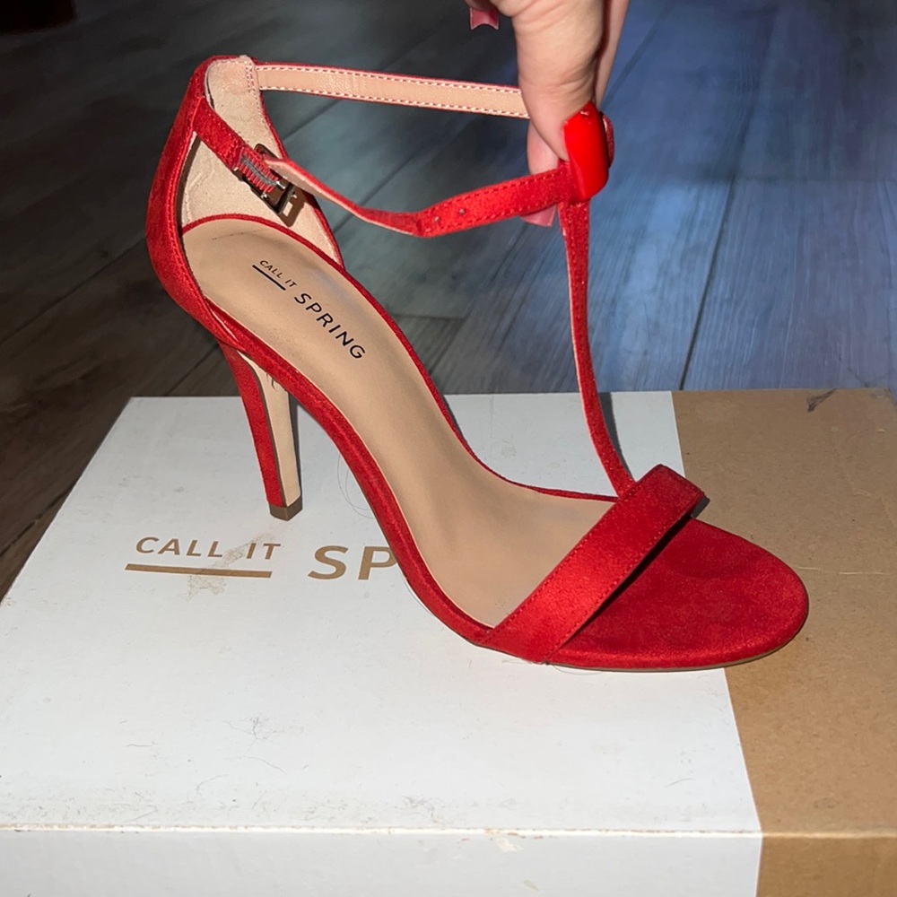 Call it spring suede red heel